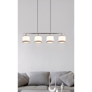 DAVOS Κρεμαστό Φωτιστικό RL Lighting R31554006 χρωμέ υφασμάτινο