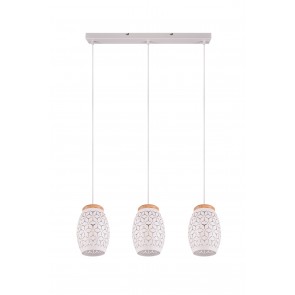 BIDAR Κρεμαστό Φωτιστικό RL Lighting R31573031 λευκό τρίφωτο