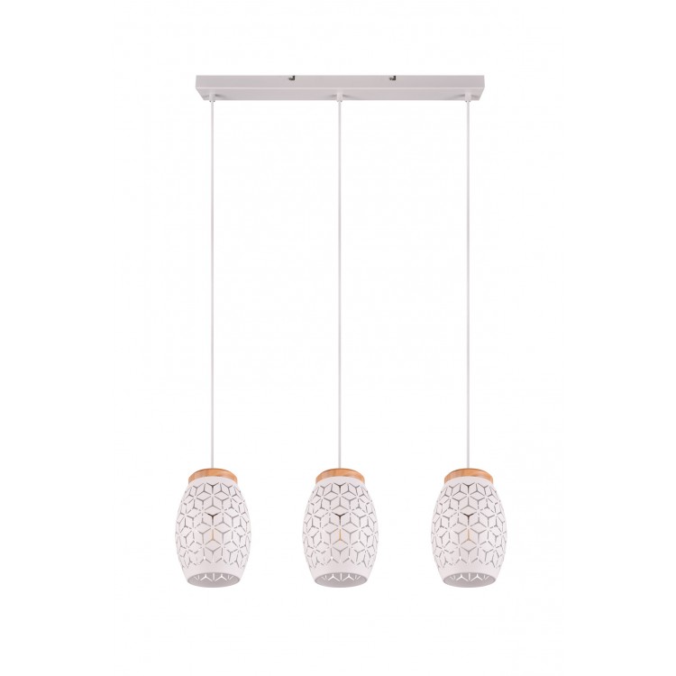 BIDAR Κρεμαστό Φωτιστικό RL Lighting R31573031 λευκό τρίφωτο
