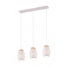 BIDAR Κρεμαστό Φωτιστικό RL Lighting R31573031 λευκό τρίφωτο