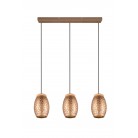 BIDAR Κρεμαστό Φωτιστικό RL Lighting R31573065 καφέ τρίφωτο BIDAR Κρεμαστό Φωτιστικό RL Lighting R31573065 καφέ τρίφωτο