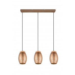 BIDAR Κρεμαστό Φωτιστικό RL Lighting R31573065 καφέ τρίφωτο