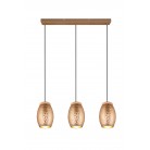 BIDAR Κρεμαστό Φωτιστικό RL Lighting R31573065 καφέ τρίφωτο BIDAR Κρεμαστό Φωτιστικό RL Lighting R31573065 καφέ τρίφωτο