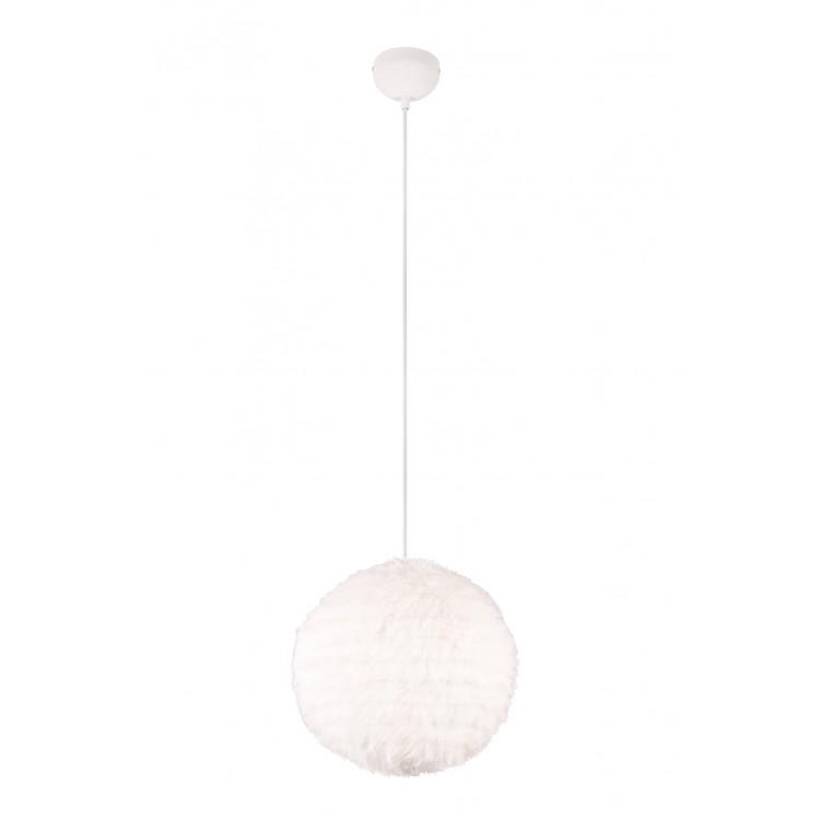 FURRY Κρεμαστό Φωτιστικό RL Lighting R31581001 λευκό χνουδωτό FURRY Κρεμαστό Φωτιστικό RL Lighting R31581001 λευκό χνουδωτό