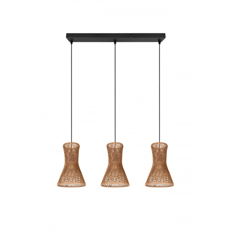 BIJOU Κρεμαστό Φωτιστικό RL Lighting R31833026 φυσικό τρίφωτο BIJOU Κρεμαστό Φωτιστικό RL Lighting R31833026 φυσικό τρίφωτο