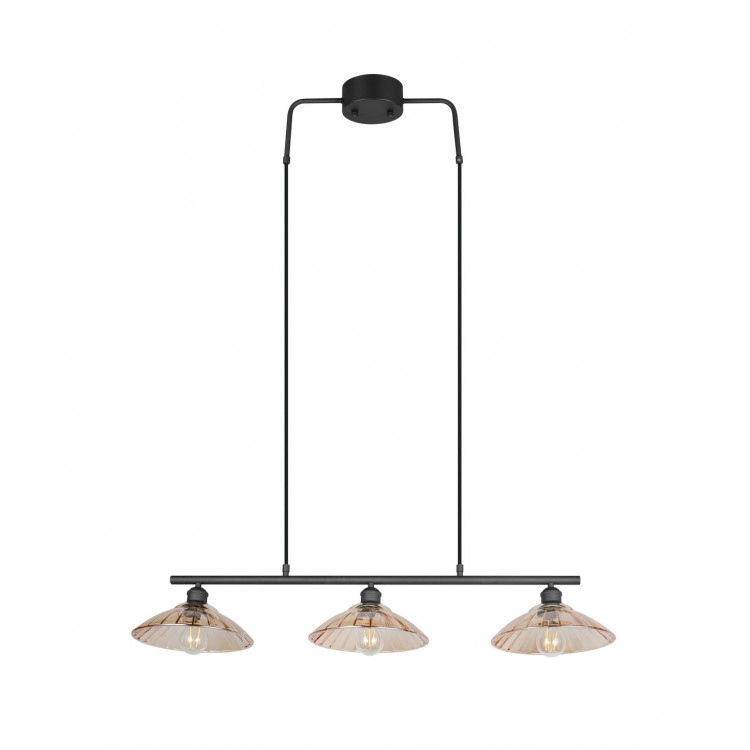 ELUNA Κρεμαστό Φωτιστικό RL Lighting R36523032 amber τρίφωτο