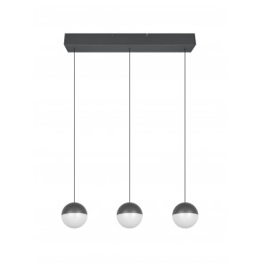 SENTA Κρεμαστό Φωτιστικό LED RL Lighting R33553142 ανθρακί τρίφωτο ράγα