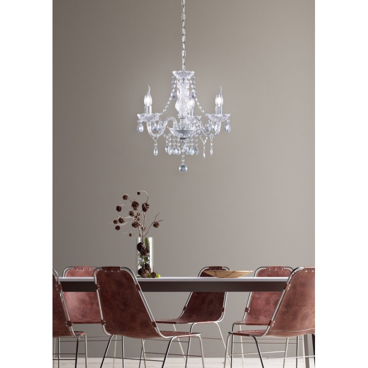 LüSTER Reality Lighting Χρωμέ μοντέρνος πολυέλαιος 3x E14 LüSTER Reality Lighting Χρωμέ μοντέρνος πολυέλαιος 3x E14