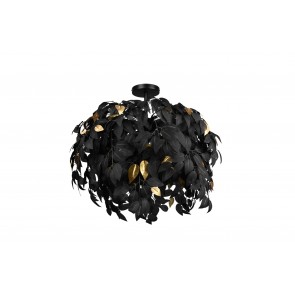 LEAVY Φωτιστικό Οροφής REALITY LIGHTING R60463032 Μαύρο