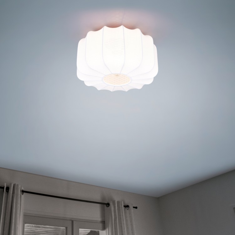 MADELINE Φωτιστικό Οροφής REALITY LIGHTING R61971901 Υφασμάτινο Λευκό MADELINE Φωτιστικό Οροφής REALITY LIGHTING R61971901 Υφασμάτινο Λευκό