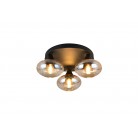 DIVINA Φωτιστικό Οροφής REALITY LIGHTING R66643013 Amber Γυάλινο