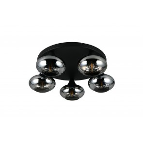 DIVINA Φωτιστικό Οροφής REALITY LIGHTING R66645054 Smoke Γυάλινο