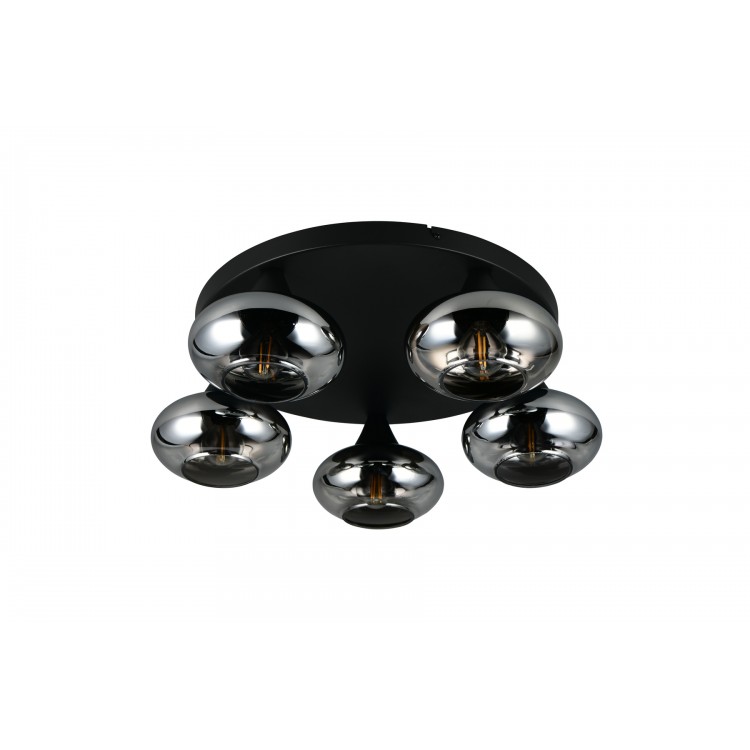 DIVINA Φωτιστικό Οροφής REALITY LIGHTING R66645054 Smoke Γυάλινο DIVINA Φωτιστικό Οροφής REALITY LIGHTING R66645054 Smoke Γυάλινο