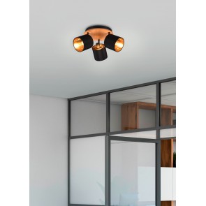 TOMMY Φωτιστικό Οροφής Spot REALITY LIGHTING R81333930 Υφασμάτινο Ξύλινο
