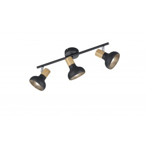 LATIKA Φωτιστικό Οροφής Spot REALITY LIGHTING R81523032 Μαύρο Ξύλινης Όψης