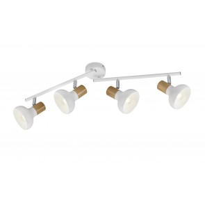 LATIKA Φωτιστικό Οροφής Spot REALITY LIGHTING R81524031 Λευκό Ξύλινης Όψης