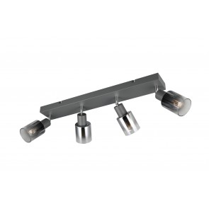 CADIZ Φωτιστικό Οροφής Spot REALITY LIGHTING R81784042 Ανθρακί Γυάλινο