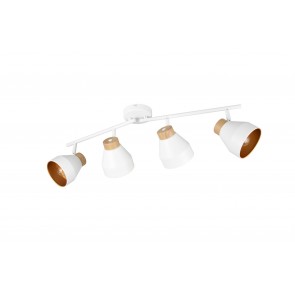 VALENTIN Φωτιστικό Οροφής Spot REALITY LIGHTING R81924031 Λευκό Ξύλινο