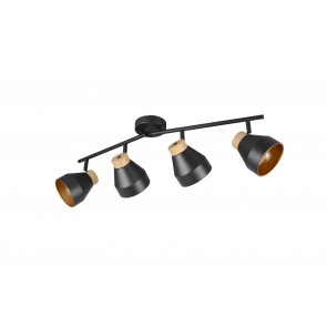 VALENTIN Φωτιστικό Οροφής Spot REALITY LIGHTING R81924032 Μαύρο Ξύλινο