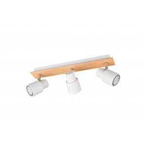 PIERRE Φωτιστικό Οροφής Spot REALITY LIGHTING R81983031 Λευκό Ξύλινο