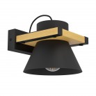 MACCLES Φωτιστικό Απλίκα Τοίχου EGLO 43958 μαύρο ξύλο H15cm MACCLES Φωτιστικό Απλίκα Τοίχου EGLO 43958 μαύρο ξύλο H15cm