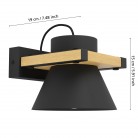 MACCLES Φωτιστικό Απλίκα Τοίχου EGLO 43958 μαύρο ξύλο H15cm MACCLES Φωτιστικό Απλίκα Τοίχου EGLO 43958 μαύρο ξύλο H15cm