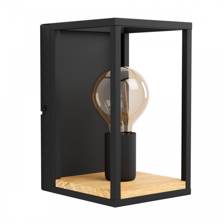 LIBERTAD Φωτιστικό Απλίκα Τοίχου EGLO 99796 μαύρο ξύλο H24cm LIBERTAD Φωτιστικό Απλίκα Τοίχου EGLO 99796 μαύρο ξύλο H24cm