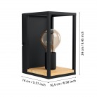 LIBERTAD Φωτιστικό Απλίκα Τοίχου EGLO 99796 μαύρο ξύλο H24cm LIBERTAD Φωτιστικό Απλίκα Τοίχου EGLO 99796 μαύρο ξύλο H24cm