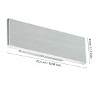 CLIMENE Απλίκα Τοίχου LED EGLO 39268 αλουμίνιο L25,5cm