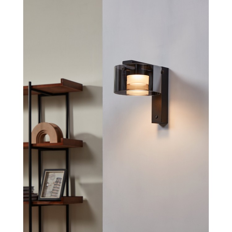 COPILLOS Απλίκα Τοίχου LED EGLO 39876 γυαλί μαύρο H18cm COPILLOS Απλίκα Τοίχου LED EGLO 39876 γυαλί μαύρο H18cm