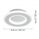 MACCHIONI Απλίκα Τοίχου LED EGLO 901231 λευκό Ø20cm