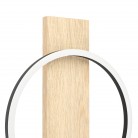BOYAL Απλίκα Τοίχου LED EGLO 901715 μαύρο ξύλο H56cm