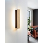 ZUBIALDE Απλίκα Τοίχου LED EGLO 901741 μαύρο ξύλο H36cm FSC