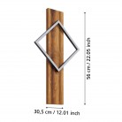 BOYAL Απλίκα Τοίχου LED EGLO 901934 μαύρο ξύλο H56cm FSC BOYAL Απλίκα Τοίχου LED EGLO 901934 μαύρο ξύλο H56cm FSC