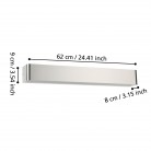 SANIA 5 Απλίκα Τοίχου LED EGLO 99692 νίκελ L62cm IP44 SANIA 5 Απλίκα Τοίχου LED EGLO 99692 νίκελ L62cm IP44