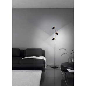 CARTAGENA Φωτιστικό Δαπέδου 3φωτο FSC EGLO 390071 μαύρο/ξύλο L162,5cm