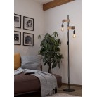 TOWNSHEND Φωτιστικό Δαπέδου 2φωτο FSC EGLO 43516 μαύρο/ξύλο L166,5cm