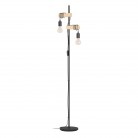 TOWNSHEND Φωτιστικό Δαπέδου 2φωτο FSC EGLO 43516 μαύρο/ξύλο L166,5cm