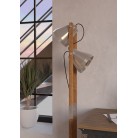 CAWTON Φωτιστικό Δαπέδου 2φωτο FSC EGLO 43954 μέταλλο/ξύλο L134,5cm