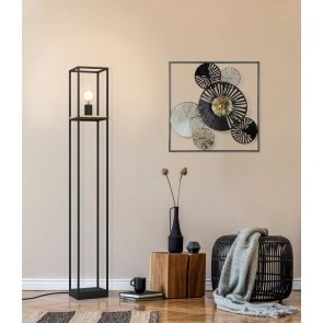 LIBERTAD Φωτιστικό Δαπέδου FSC EGLO 99798 μαύρο/ξύλο L128,5cm