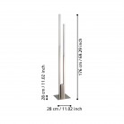 FRAIOLI-Z Φωτιστικό Δαπέδου LED RGB/CCT EGLO 900078 ασημί L175.5cm