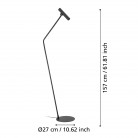 ALMUDAINA Φωτιστικό Δαπέδου LED EGLO 900909 μαύρο L157cm