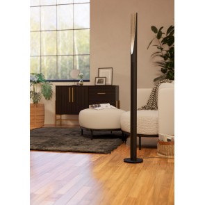BARBOTTO Φωτιστικό Δαπέδου GU10 EGLO 901735 μαύρο ξύλο L136.5cm