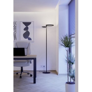 CASTELPOTO 1 Φωτιστικό Δαπέδου LED Dimmable CCT EGLO 901974 μαύρο L180cm