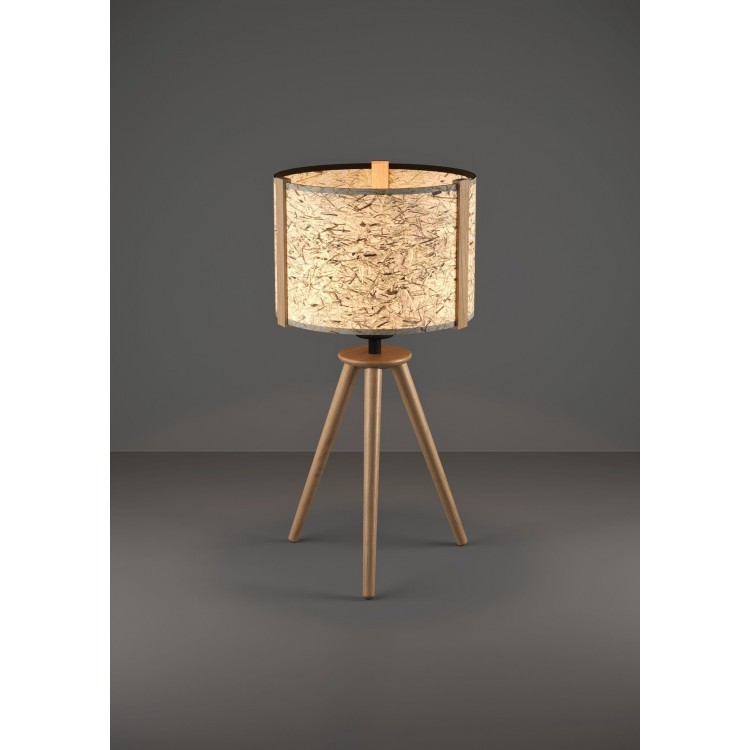 HONTONGAS Επιτραπέζιο Φωτιστικό EGLO 390325 καφέ ξύλο H57,5cm