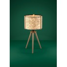 HONTONGAS Επιτραπέζιο Φωτιστικό EGLO 390325 καφέ ξύλο H57,5cm