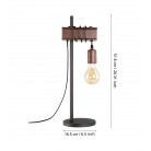 TOWNSHEND Επιτραπέζιο Φωτιστικό EGLO 43525 καφέ μέταλλο H50cm TOWNSHEND Επιτραπέζιο Φωτιστικό EGLO 43525 καφέ μέταλλο H50cm