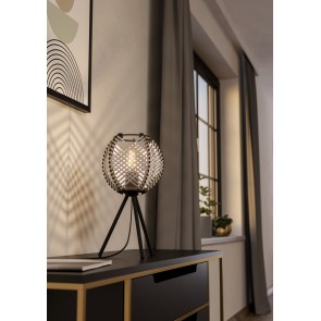 WAVERTON Επιτραπέζιο Φωτιστικό EGLO 44008 μαύρο λευκό H40cm