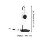 COLOMERA Επιτραπέζιο Φωτιστικό EGLO 901164 φιμέ μαύρο H19,5cm COLOMERA Επιτραπέζιο Φωτιστικό EGLO 901164 φιμέ μαύρο H19,5cm