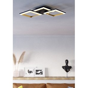 CALLIERA Φωτιστικό Οροφής LED EGLO 901222 μαύρο/χρυσό L59,5cm